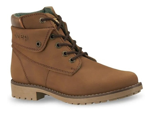 Bota Botín Jeep Mujer Piel Café Low Boot  Casual 2663302