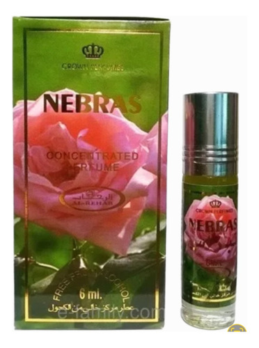 Nebras Perfume Árabe Al Rehab 6ml Floral, Cítrico Fresco 