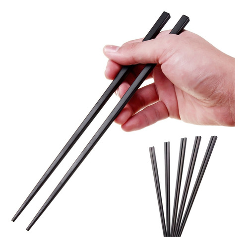 Hashi Reutilizável Kit Com 5 Pares Comida Japonesa Palitinho