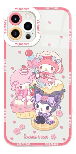 Bonita Funda Sanrio Kuromi Para iPhone 15, 14, 13, 11, 12