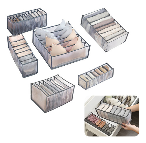 6pz Organizadores Ropa Caja Almacenamiento De Ropa Plegable