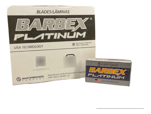 Lâmina Barbear Platinum Inox Cartela 50 Unidades - Barbex