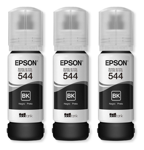 Epson T544120 Tinta De Impresora Negra T544120 De 65 Ml Kit 3 Un