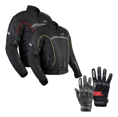 Roupa De Moto Jaqueta Strike V2 Luva Old Shoot Masc Texx