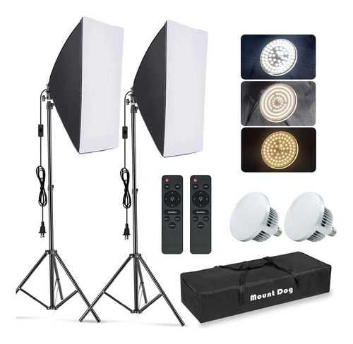 Kit De Iluminación Softbox, 2 X 19.7 X 27.5 Pulgadas, Sistem