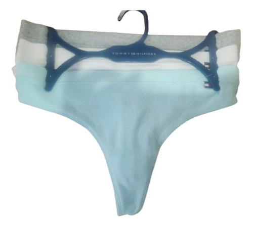 Set De 3pzs De Calzon Tommy Hilfiger Tanga Canale