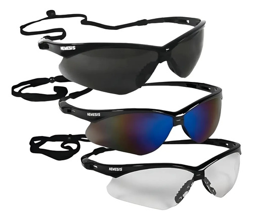 Lentes De Seguridad Nemesis, Protección Uv, Negro