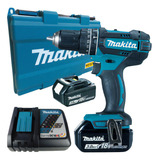 Destornillador De Impacto Makita Dhp482 18 V 2 Bat 3a, Color Azul