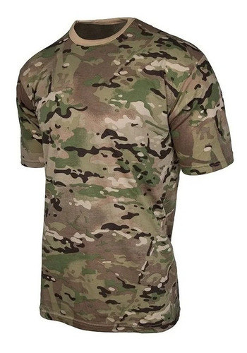 Remera De Algodón Camuflado Multicam - Turdera