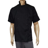 Roupa Chef De Cozinha Dolmã Masculino Manga Curta Oxford