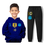 Conjunto Buzo Y Pantalón De Futbol Argentino / Para Niños