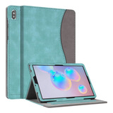 Funda Fintie Galaxy Tab S6 Cuerina + Soporte Turquoise