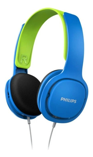 Audífonos Over Ear Alámbricos Para Niños Philips Azul Mlab