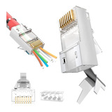 Conectores De Paso Rj45 Cat6a Cat7 Blindados  3 Clavija...