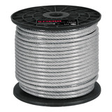 Cable Rígido 3/32' Acero 7x7 Recubierto Pvc, Carrete De 75 M