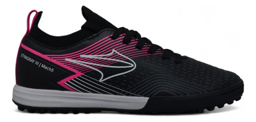 Botin Topper Stingray Iii Mach 5 Tf Negro Con Blanco Y Rosa