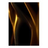Quadro Decorativo Ouro De Luxo Cortinas De Partículas 90x60