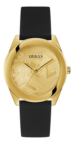 Reloj Guess Gw0665l1 Dama Color De La Correa Negro Color Del Bisel Dorado Color Del Fondo Dorado2