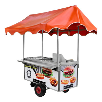 Carrito De Hot-dog Y Hamburguesas Con Freidora Para Papas Color PUEDE VARIAR | Meses sin interés