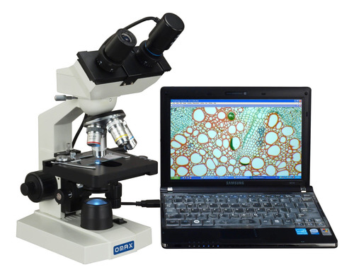 Omax 40x-2000x Microscopio Binocular Led Digital Para Labora
