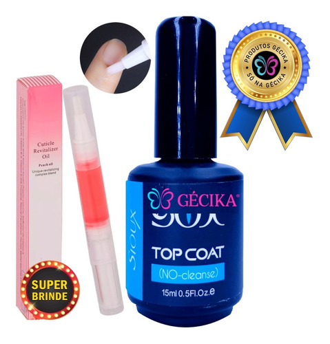 Selante Top Coat Gécika Alto Brilho Melhor Que Fengshangmei