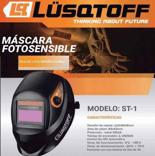 Soldadora Inverter Iron 250 + Mascara Fotosensible St 2 Escu