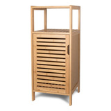 Purbambo - Gabinete De Almacenamiento De Bambú De Baño Mueble Natural