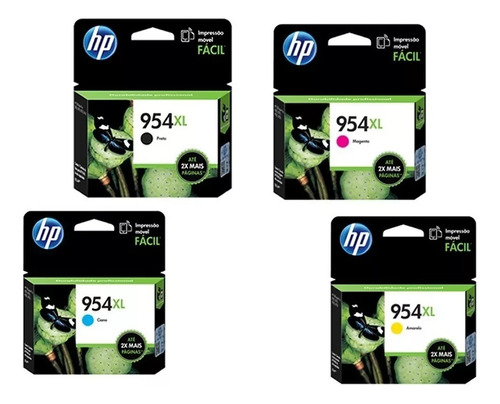 Combo Cartucho Hp 954xl X4 Col 7720 7740 8210 8710 8720 8730