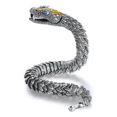 Pulsera De Plata 925 Hecha A Mano Con Forma De Serpiente - | Envío gratis
