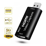 Capturadora De Video Streaming Fhd Hd 1080 Hdmi 4k Usb 2.0