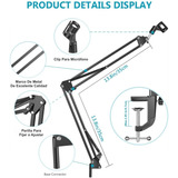 Soporte Articulada Para Micrófono Radio Estudio Grabación 