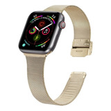 Correa De Acero Para Apple Watch Pulsera De Metal De 44mm Y