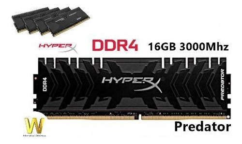 Memória Ram Predator Color Preto  16gb 1 Hyperx Hx430c15pb3/16