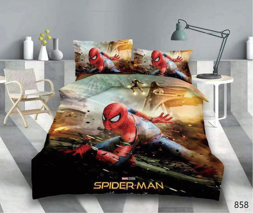 Sábana Ajustable Infantil Diseños Hombre Araña. Plaza Ymedia