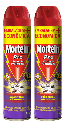 2 Mortein 360ml Pro Ação Total Mata Barata Mosca Mosquito