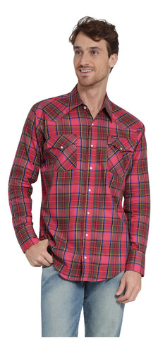 Camisa Vaquera Hombre Wrangler Regular Fit Manga Larga 4aq