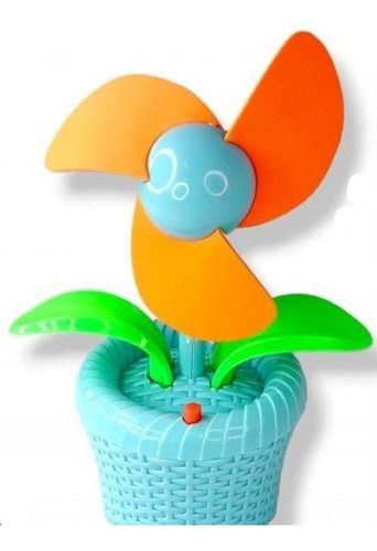 Ventilador Portátil Usb De Escritorio Flor Maceta Aka