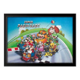 Quadro Retrogame Arte Super Mario Kart Super Nintendo 33x45