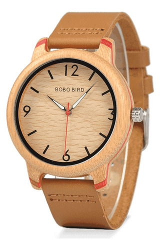 Reloj De Madera Bobo Bird Q22-1 Bambú Piel