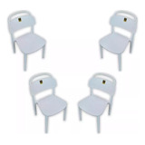 Combo 4 Sillas Sillon Canada Reforzado  Mascardi Blanco