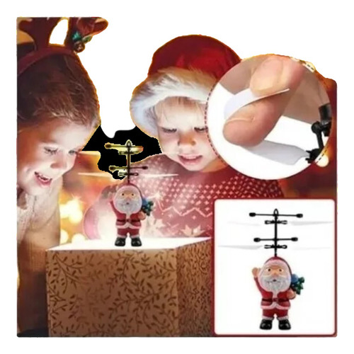 Volador Mini Drone Sensor Led Juguete Niños Viejito Pascuero