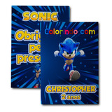 10 Livrinhos Colorir Personalizado Capa Brilho Sonic