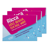 Kit 3 Lenços Removedor Oleosidade Limpador Ricca 50un 9x6cm