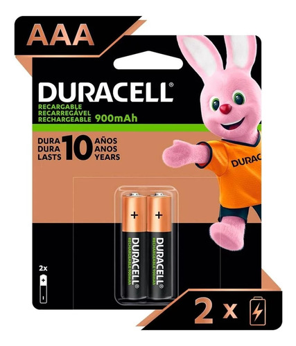 Pila Duracell Recargable Aaa Con 2 900 Mah 1.2v