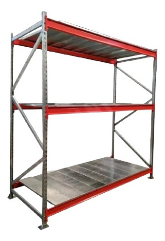 Rack Metalico 240x060x140 - 3 Niveles Con Pisos Metalicos