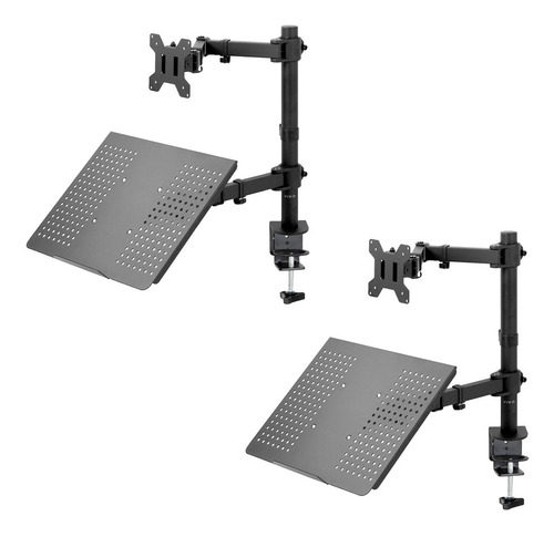 Kit De 2 Soportes Escritorio Monitor Y Base Para Laptop Vivo