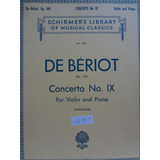 Partitura Violino Piano De Bériot Concerto No. 9 Op. 104