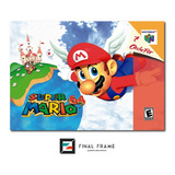 Pôster Capa Super Mario 64 Nintendo 64 29,7x42cm