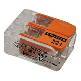 Conector Emenda Wago 2 Vias 4mm Transparente - 221-412-10pçs