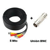 Cable Cctv Siames  Video Y Alimentación 5 Mts Y Union